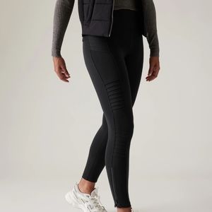 Athleta Delancey Moto Tight, black, L